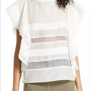 Rebecca Minkoff Butterfly Romantic White Top